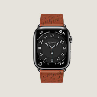 Space Black Series 8 case & Band Apple Watch Hermès Single Tour 45